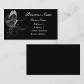 Carte De Visite Papillon et parties scintillantes (Devant / Derrière)