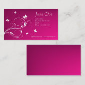 Carte De Visite Papillon et pourpre (Devant / Derrière)