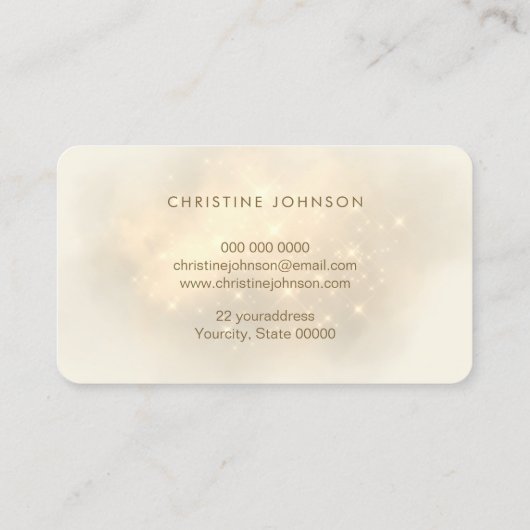 carte de visite papillon fausse parties scintillan (Dos)