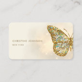 carte de visite papillon fausse parties scintillan (Devant)