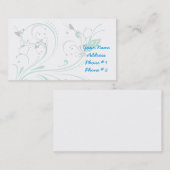 Carte De Visite Papillon floral élégant (Devant / Derrière)