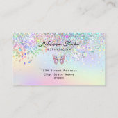Carte De Visite papillon gemmes faux pastel parties scintillant (Dos)