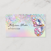 Carte De Visite papillon gemmes faux pastel parties scintillant (Devant)