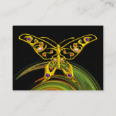 Carte De Visite PAPILLON HYPER - orange vert noir jaune vif (Dos)