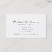 Carte de visite papillon jaune (Dos)