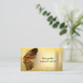 Carte De Visite Papillon Logo Parties scintillant Or Girly Moderne (Debout devant)