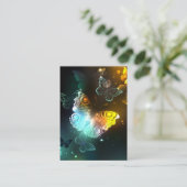 Carte De Visite Papillon lumineux et papillons de nuit (Debout devant)