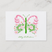 carte de visite papillon marié (Dos)