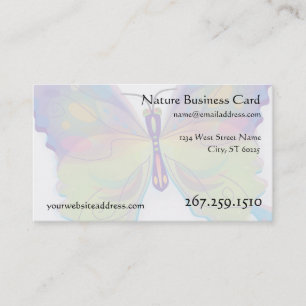 Carte de visite papillon - Modèle interactif