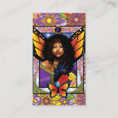 Carte De Visite Papillon monarque Fée Purple Floral (Devant)