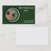 Carte de visite papillon Monarque Vert (Devant / Derrière)