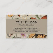 Carte De Visite Papillon Moth Nature Collection Dessin (Dos)