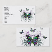 Carte De Visite Papillon multicolore (Devant / Derrière)