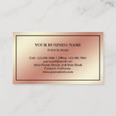 Carte De Visite Papillon noir à huile d'or Rose (Dos)