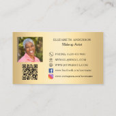 Carte De Visite Papillon or QR code photo médias sociaux (Dos)