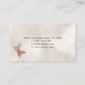 Carte De Visite Papillon or Rose de luxe sur la nacre (Dos)