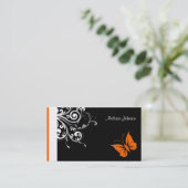 Carte De Visite Papillon orange (Debout devant)