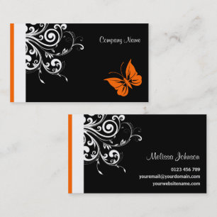 Carte De Visite Papillon orange