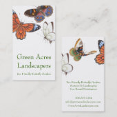 Carte de visite papillon - Paysagère et jardinier (Devant / Derrière)