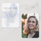 Carte De Visite Papillon photo Sympathy Funeral Card (Devant / Derrière)