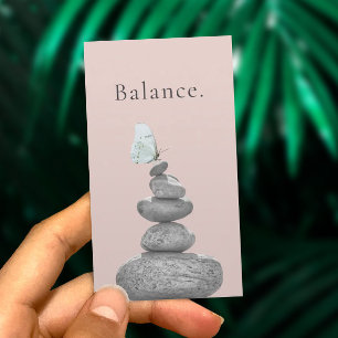 Carte De Visite Papillon & Pierres Life Coach Wellness Yoga SPA