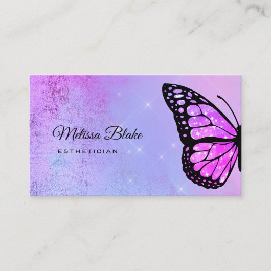 Carte De Visite papillon pourpre (Devant)
