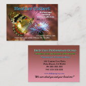 Carte De Visite Papillon réfléchi confiant aidant professionnel (Devant / Derrière)