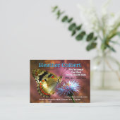 Carte De Visite Papillon réfléchi confiant aidant professionnel (Debout devant)