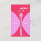 Carte De Visite papillon rose (Dos)