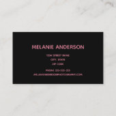 Carte de visite papillon rose (Dos)