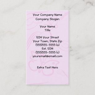 Carte De Visite Papillon rose