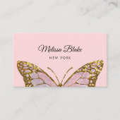 Carte De Visite papillon rose (Devant)
