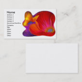 Carte De Visite Papillon rose de fleur de pavot - multi (Devant / Derrière)
