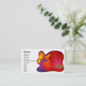 Carte De Visite Papillon rose de fleur de pavot - multi (Debout devant)