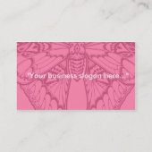 Carte De Visite Papillon rose de Nouveau d'art (Dos)