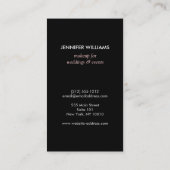 Carte De Visite Papillon rose gras sur noir (Dos)