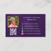 Carte De Visite Papillon rouge or QR code photo (Dos)