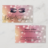 Carte De Visite Papillon scintillant brillant de luxe maquillage (Devant / Derrière)