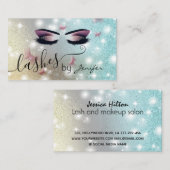 Carte De Visite Papillon scintillant brillant de luxe maquillage (Devant / Derrière)