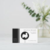 Carte De Visite Papillon Silhouette moderne noir blanc (Debout devant)