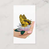 Carte De Visite Papillon sur Lotus Bloom (Dos)
