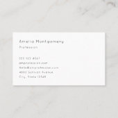 Carte De Visite Papillon Tour Eiffel et Motif Rose (Dos)