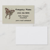 Carte De Visite Papillon tribal de fer (Devant / Derrière)