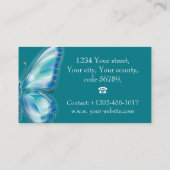 Carte De Visite Papillon turquoise (Dos)