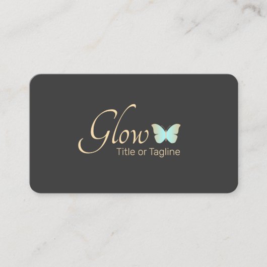 Carte De Visite Papillon Turquoise simple (Devant)