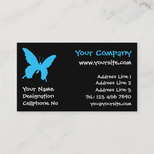 Carte De Visite Papillon Ulysse (Devant)