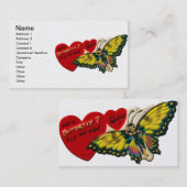 Carte De Visite Papillon Valentine - Voler (Devant / Derrière)