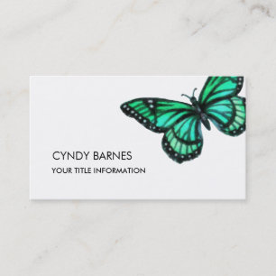 Carte de visite papillon vert