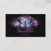 Carte De Visite papillon vie coach thérapeute holographe beauté (Devant)