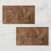 Carte de visite papillon vintage (Devant / Derrière)